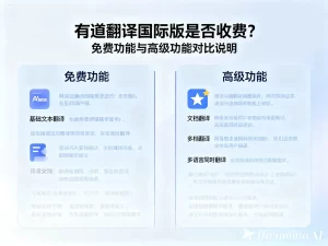 有道翻译国际版是否收费？免费功能与高级功能对比说明？